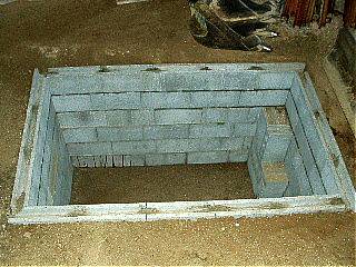 Pit type underground storehouse for potatoes